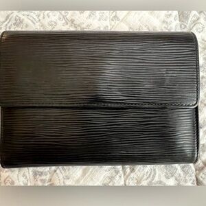 Louis Vuitton Black Epi Leather Clutch